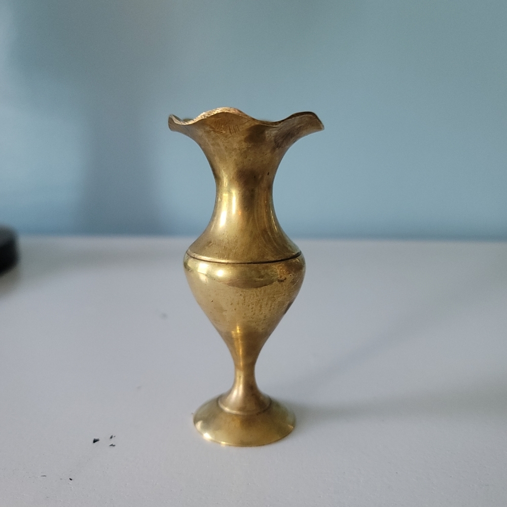 Leonard Vintage Brass Vase